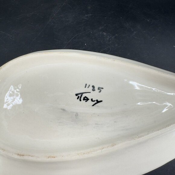 Italian Pottery Vegetable Radish Tray Long Serving Dish Hand Painted Ceramic - Picture 7 of 16